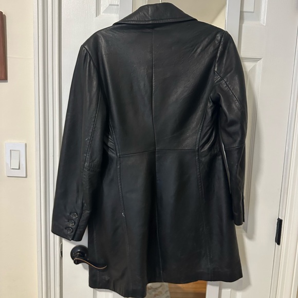 SOLD - AM STUDIO LAMB LEATHER COAT SIZE SMALL/X-SMALL - Picture 6 of 9